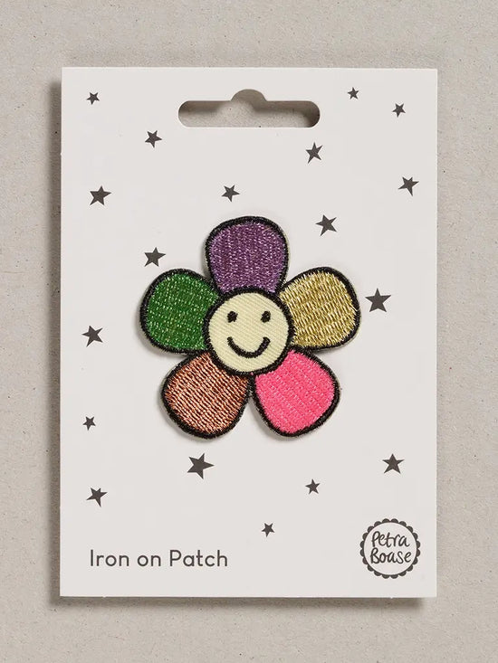 Happy Flower Iron on Patch