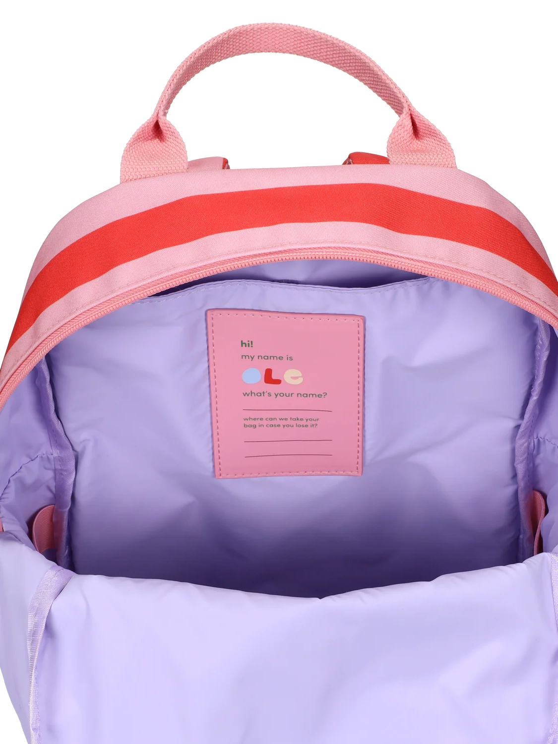 Coral Striped Backpack