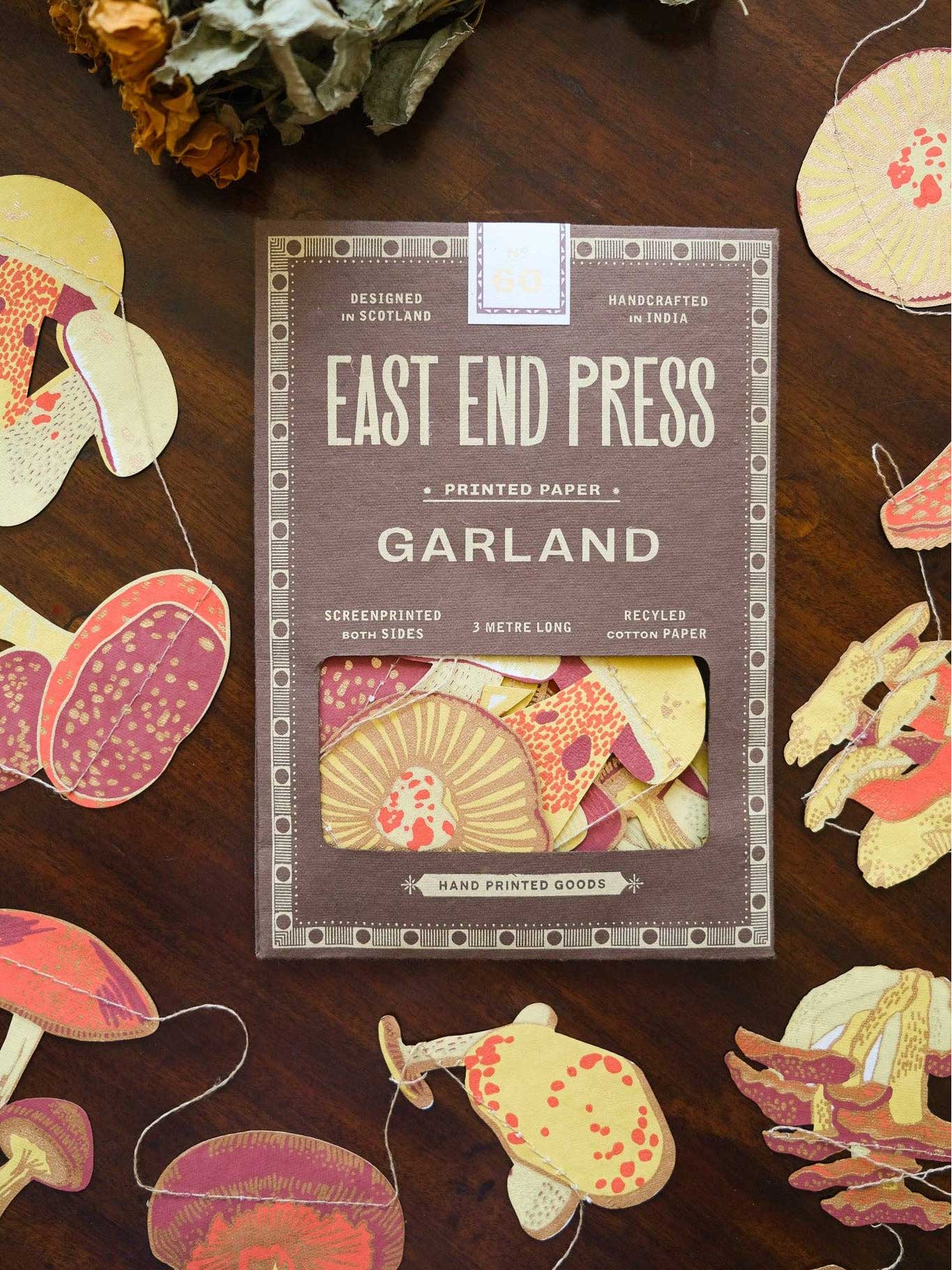 Mushroom Sewn Garland