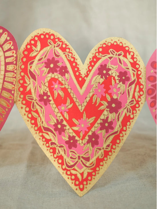 Hearts Concertina Garland