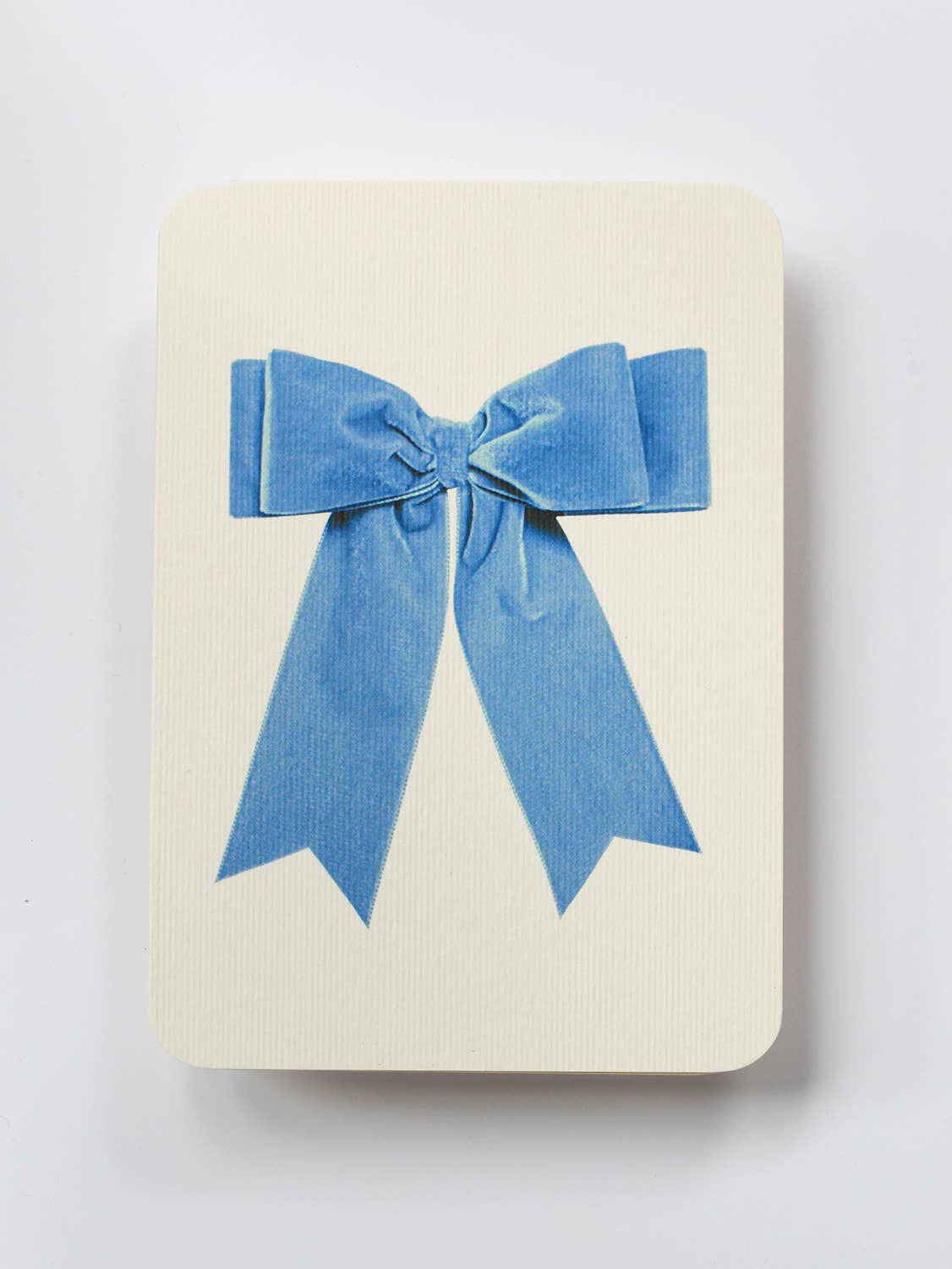 Baby Blue Velvet Bow Greeting Card