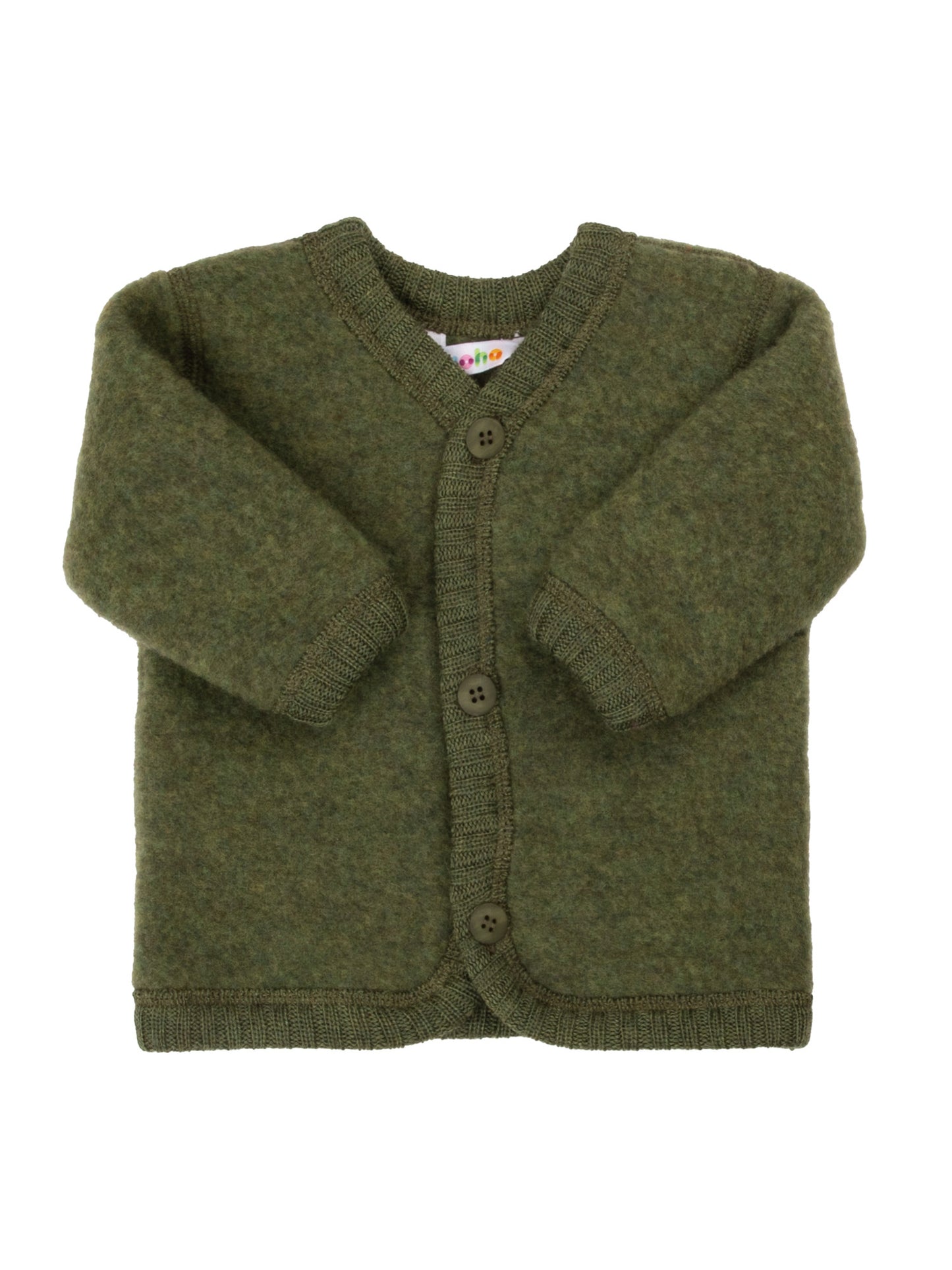 Dark Olive Fleece Cardigan