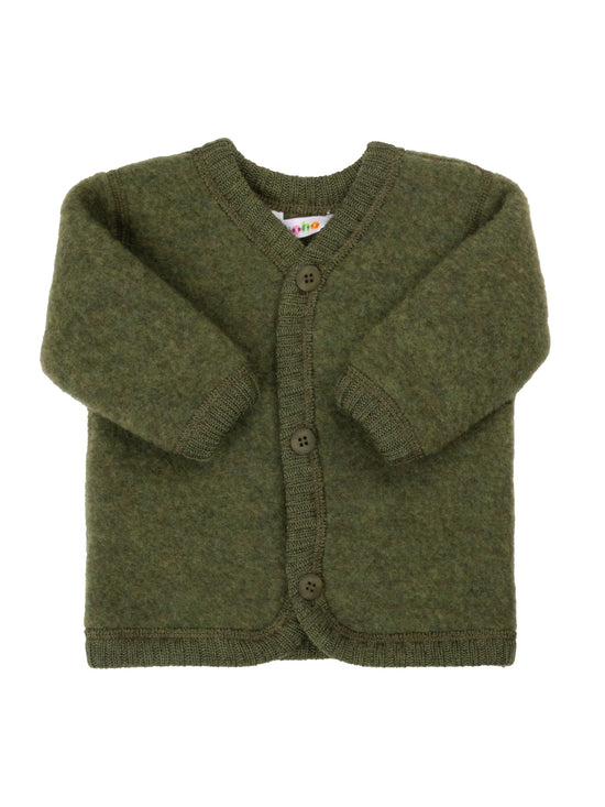 Dark Olive Fleece Cardigan