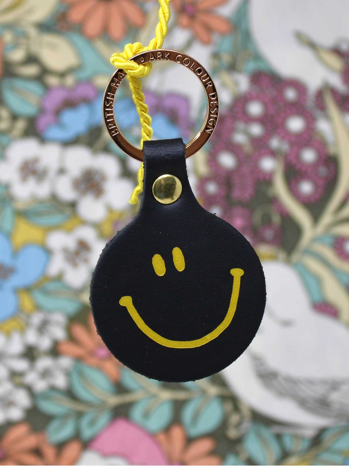 Black Feeling Lush Smilie Face Key Fob