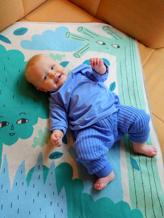 Green Trees Cotton Mini Blanket