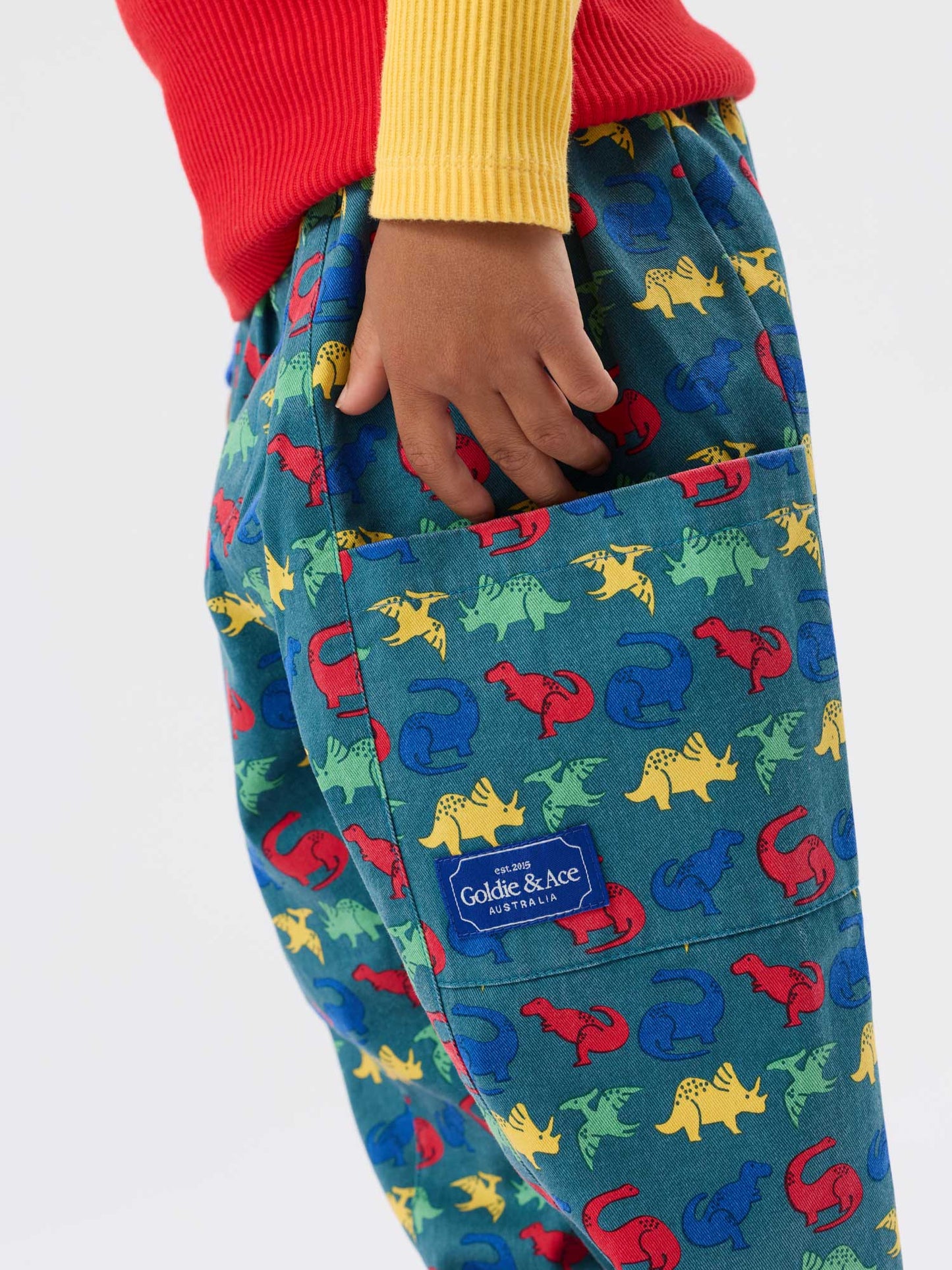 High Neck Primary Colour Block Rib Skivvy