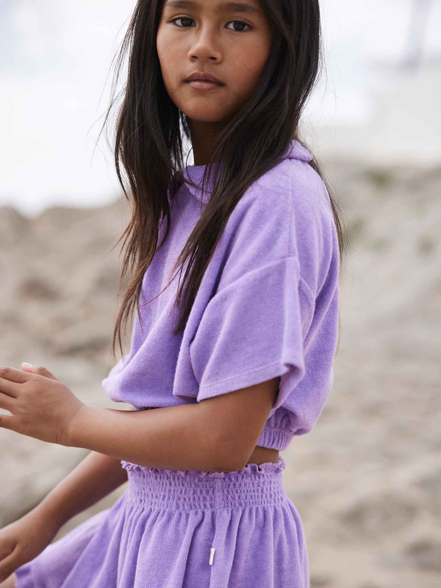 Lilac Towelling Shorts