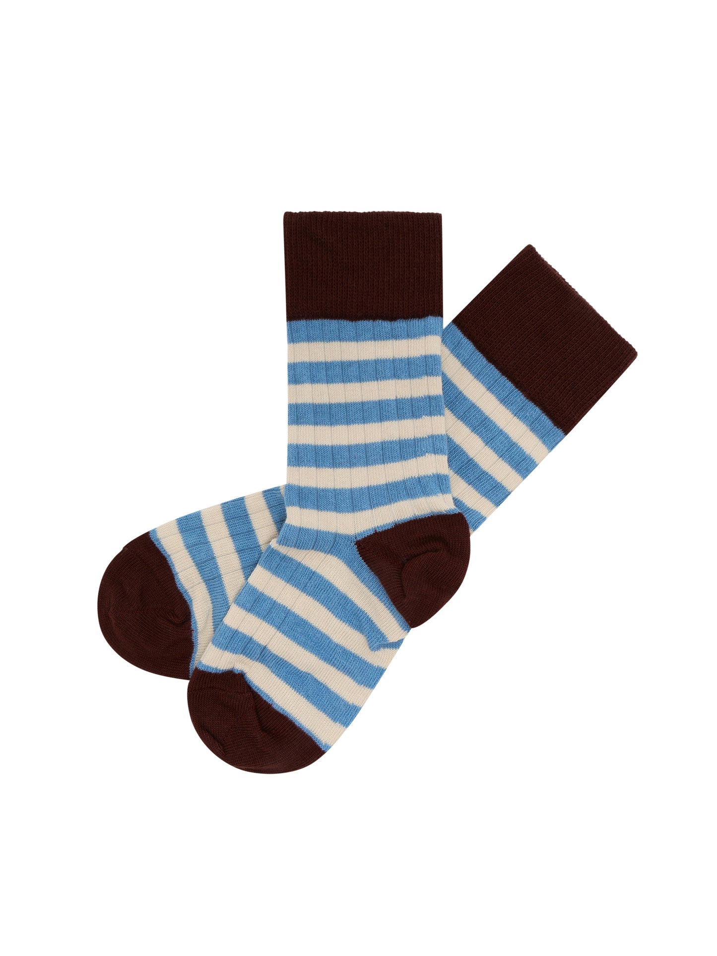 Maroon & Blue Stripe Socks