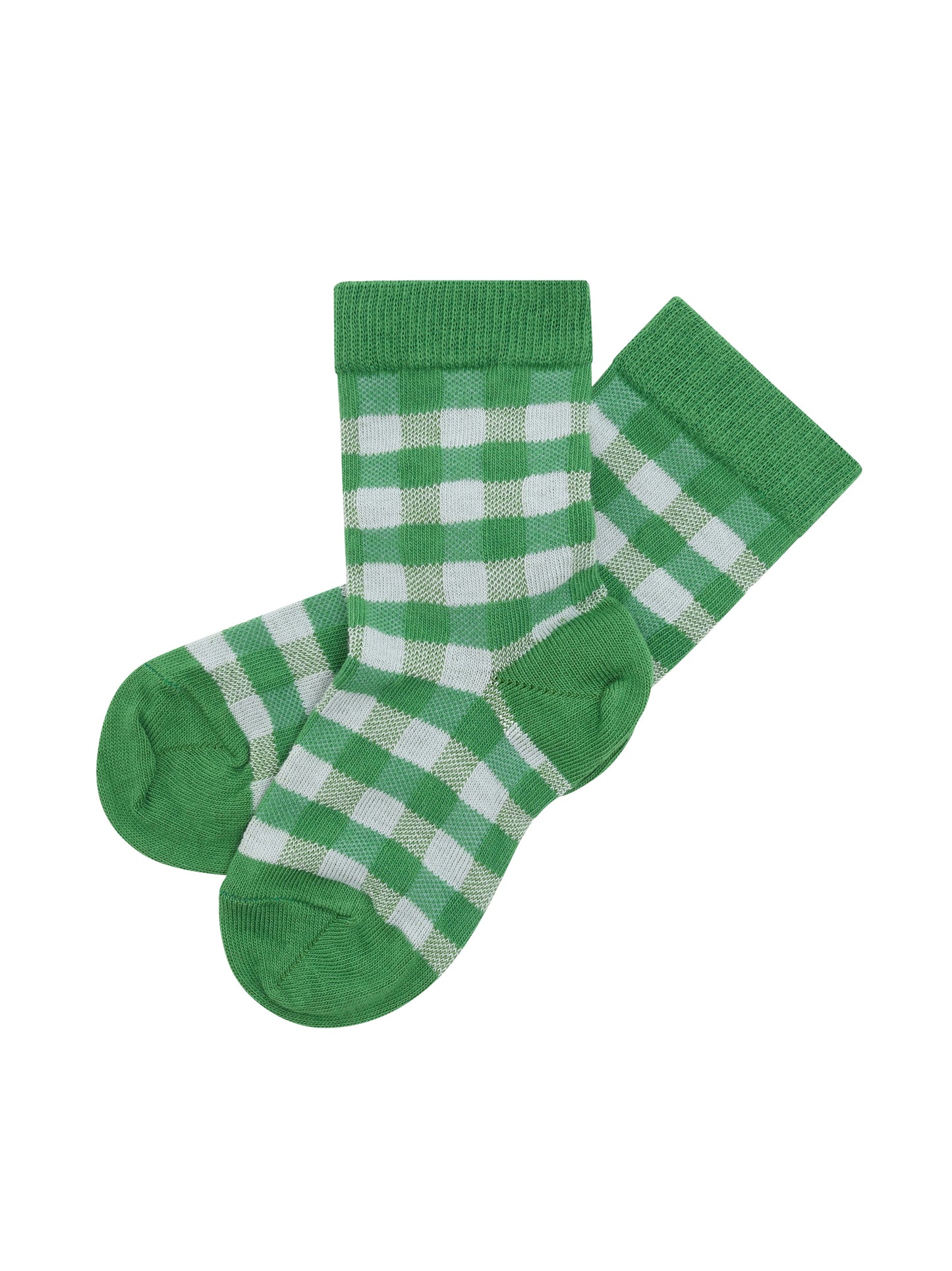 Pine & Pale Blue Check Socks