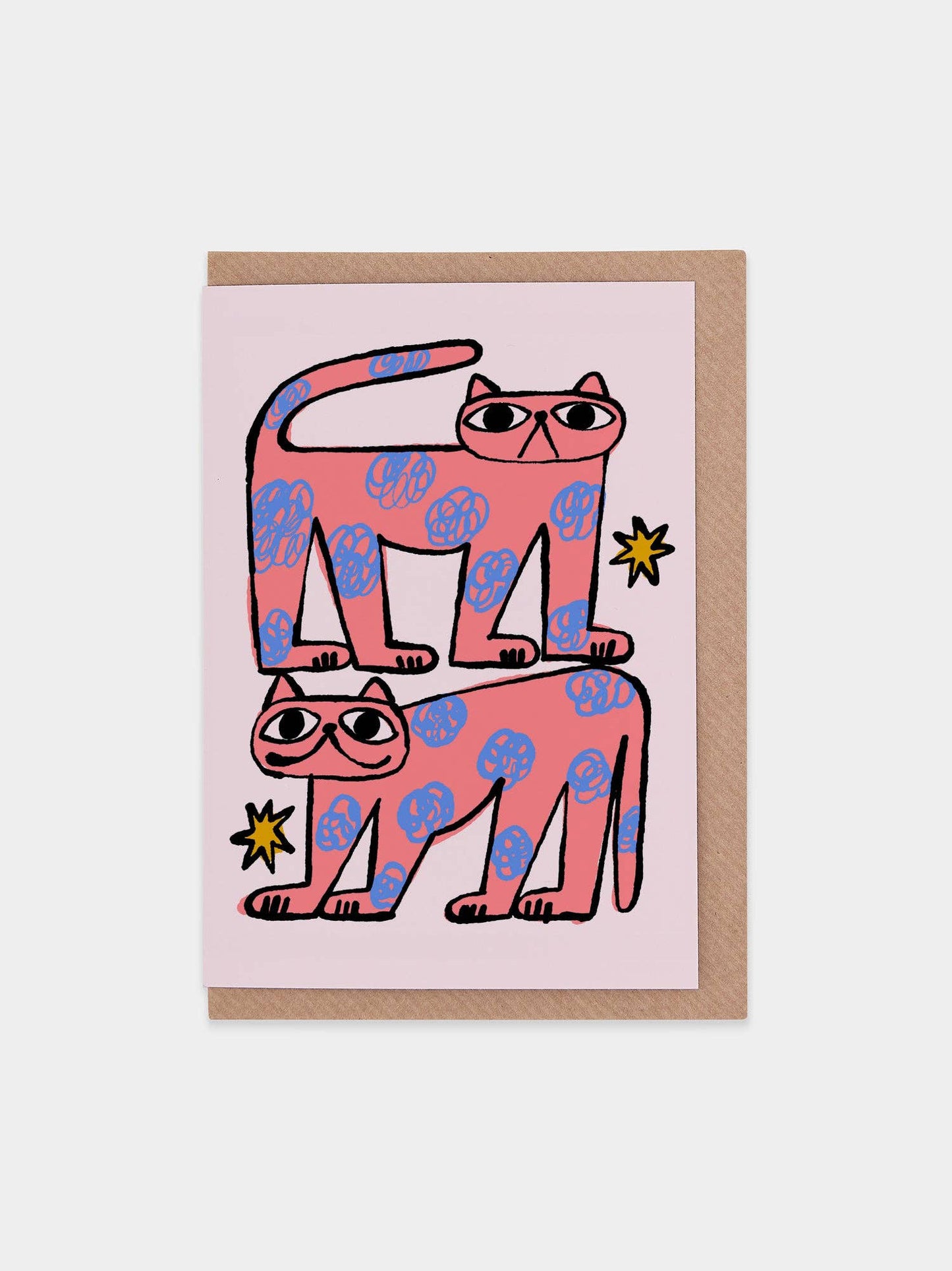 Colour Me Cats Greetings Card