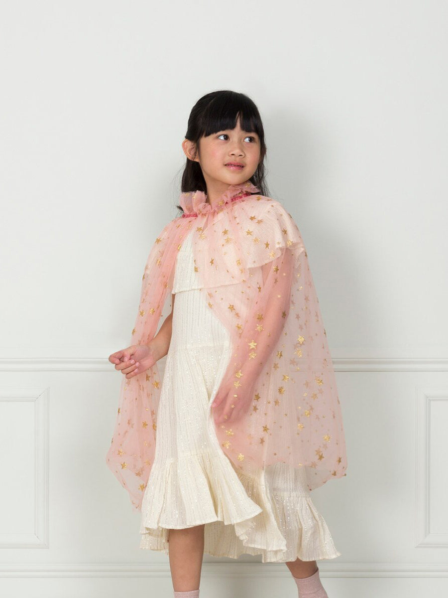 Pink Tulle Star Cape