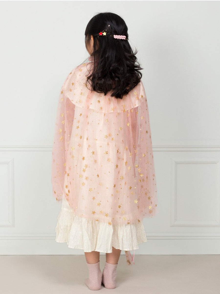 Pink Tulle Star Cape