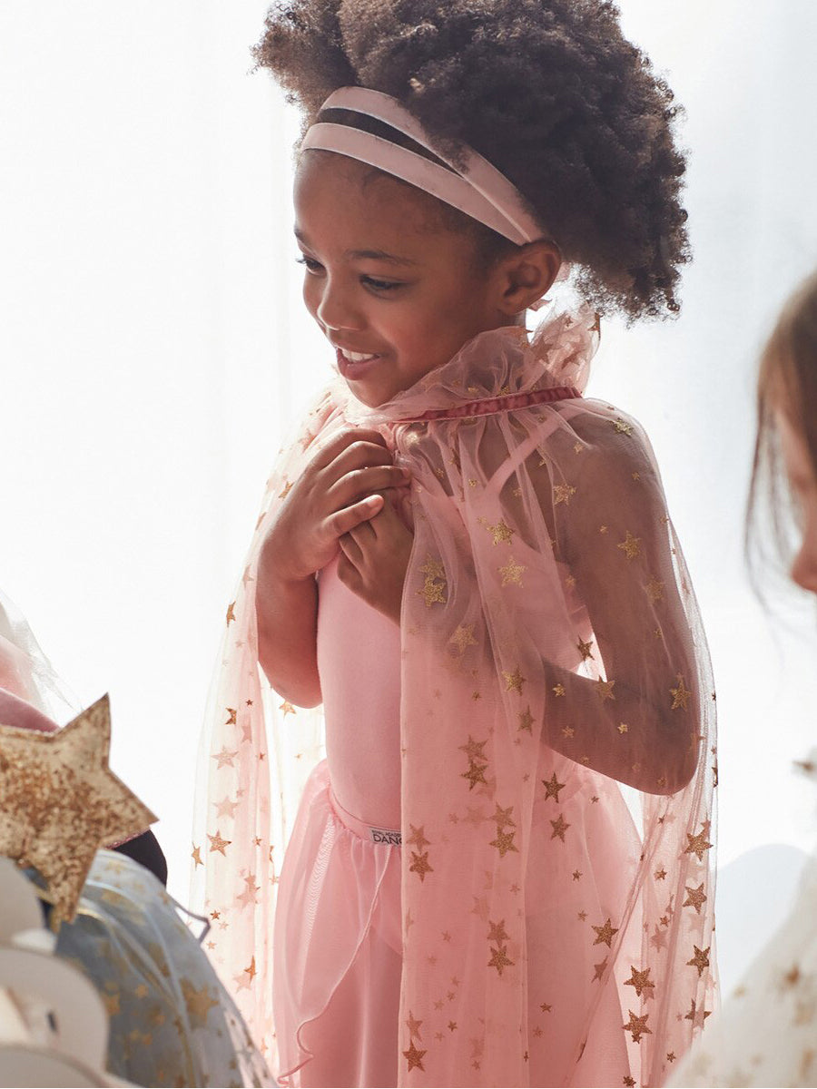 Pink Tulle Star Cape