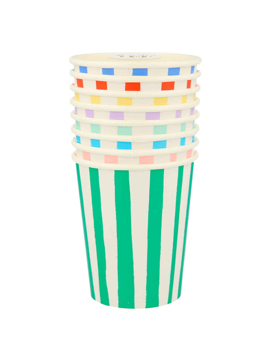 Mixed Stripe Cups