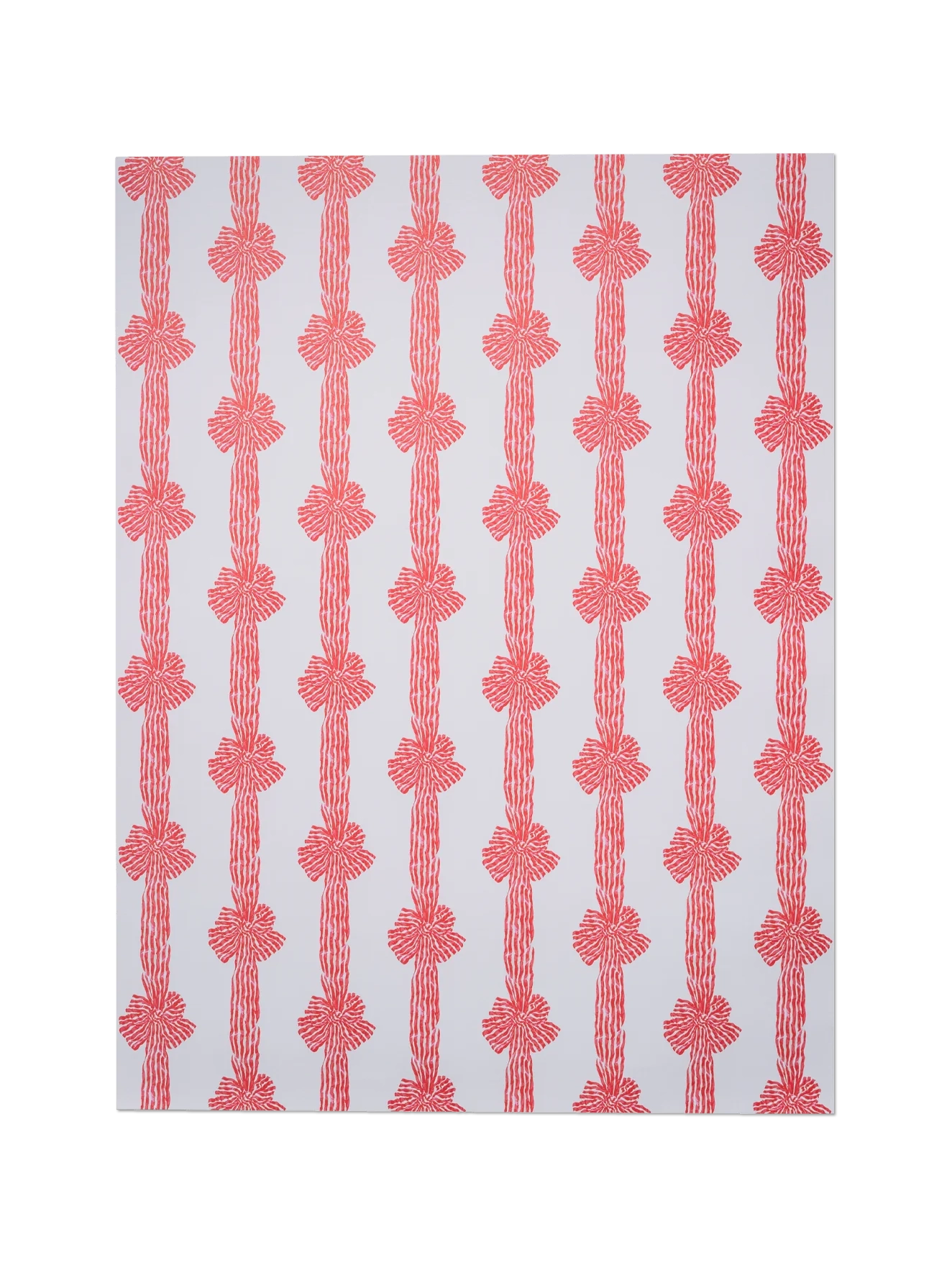 Carmine Knotted Sash Wrapping Paper