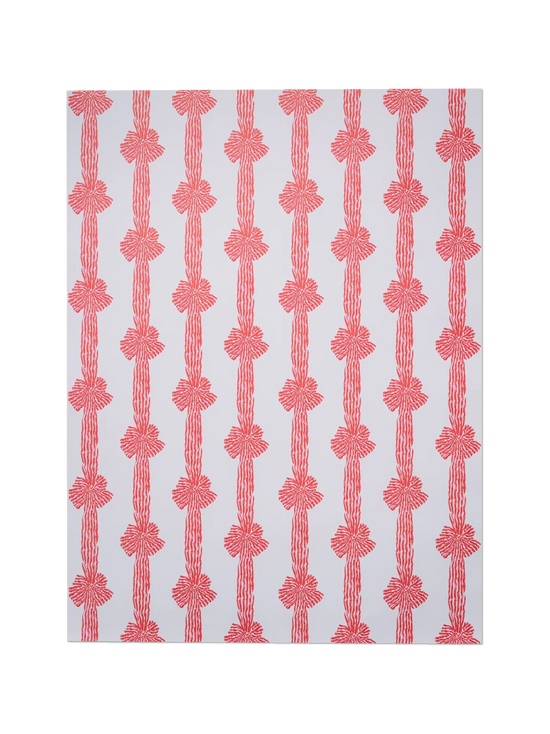 Carmine Knotted Sash Wrapping Paper