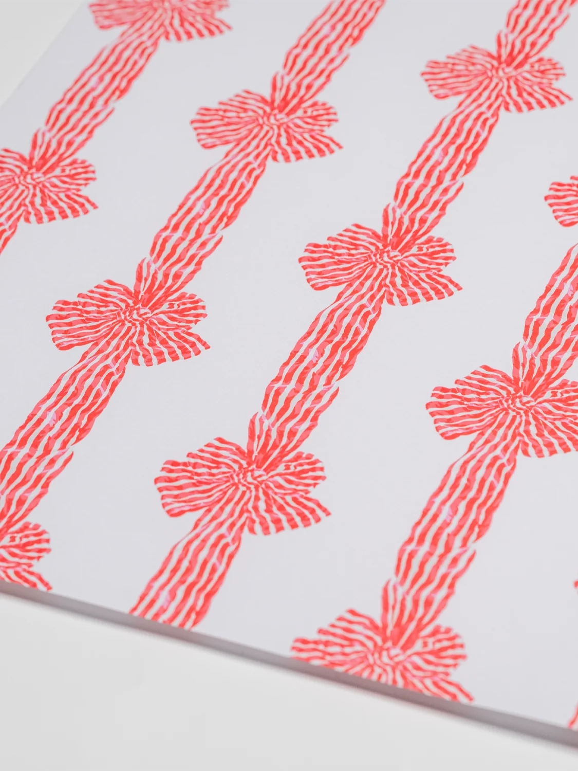 Carmine Knotted Sash Wrapping Paper