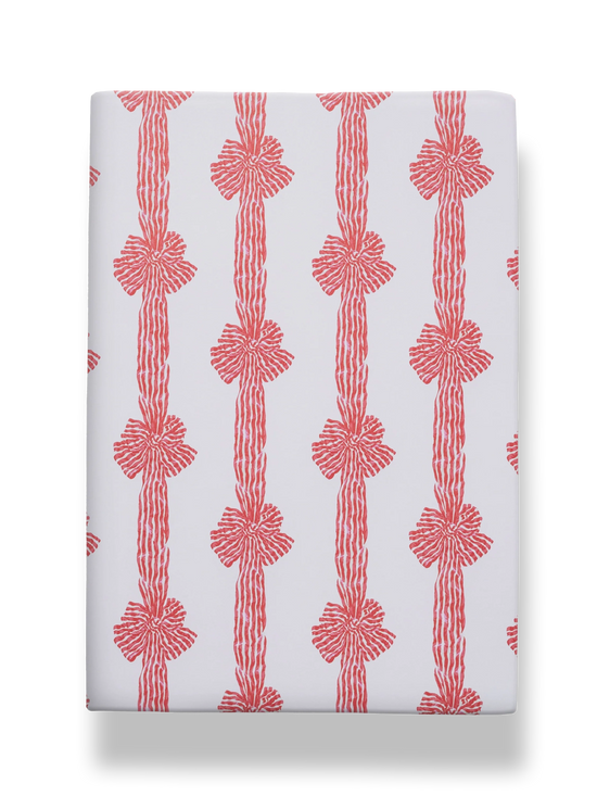 Carmine Knotted Sash Wrapping Paper