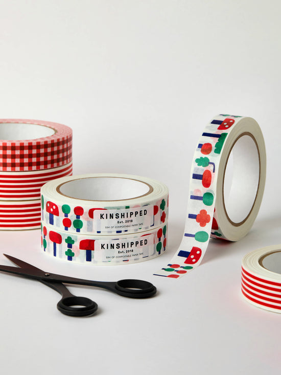 Green Trees & Mushroom Paper Tape
