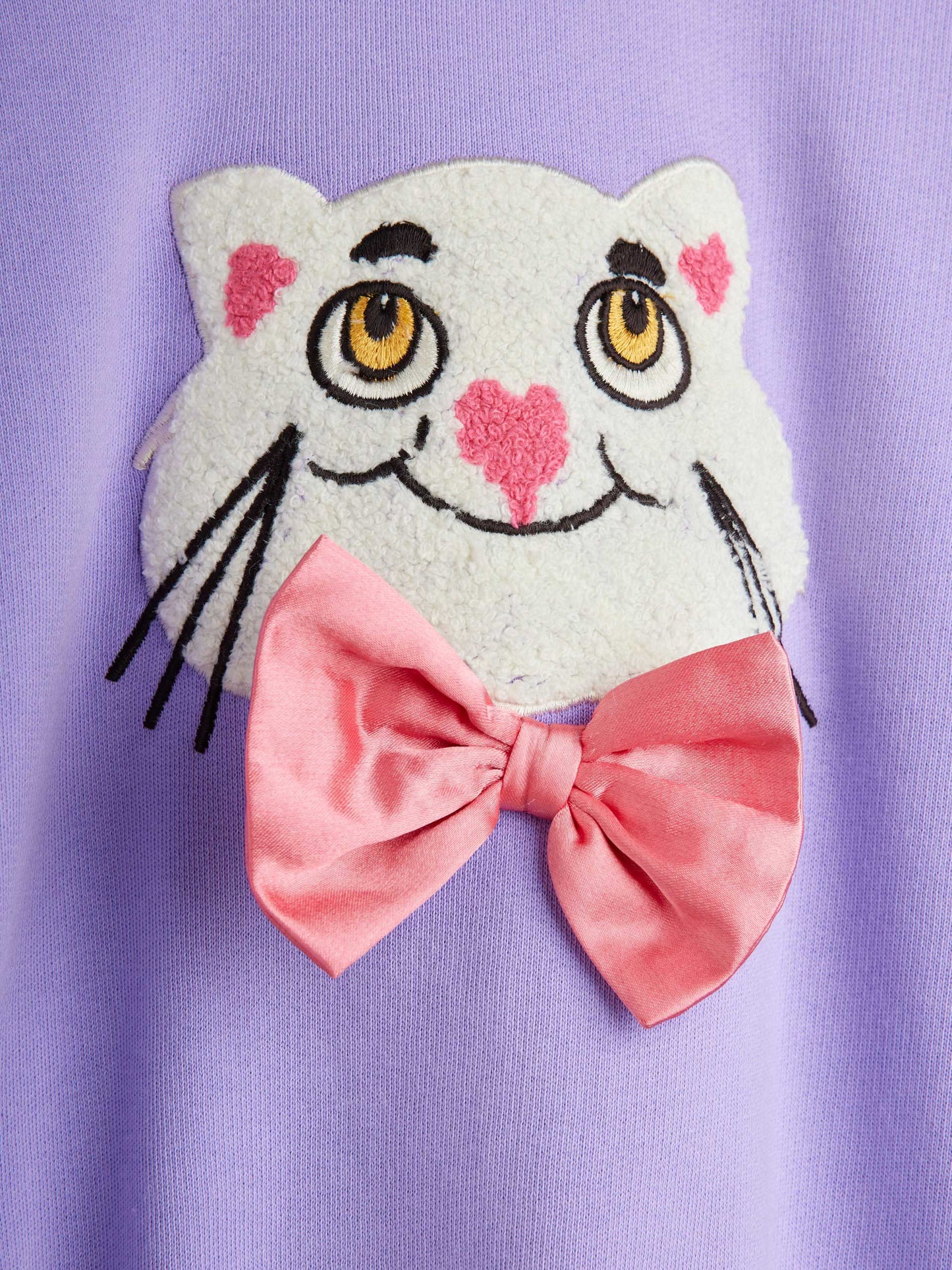 Cat with Bowtie Chenille Sweatshirt