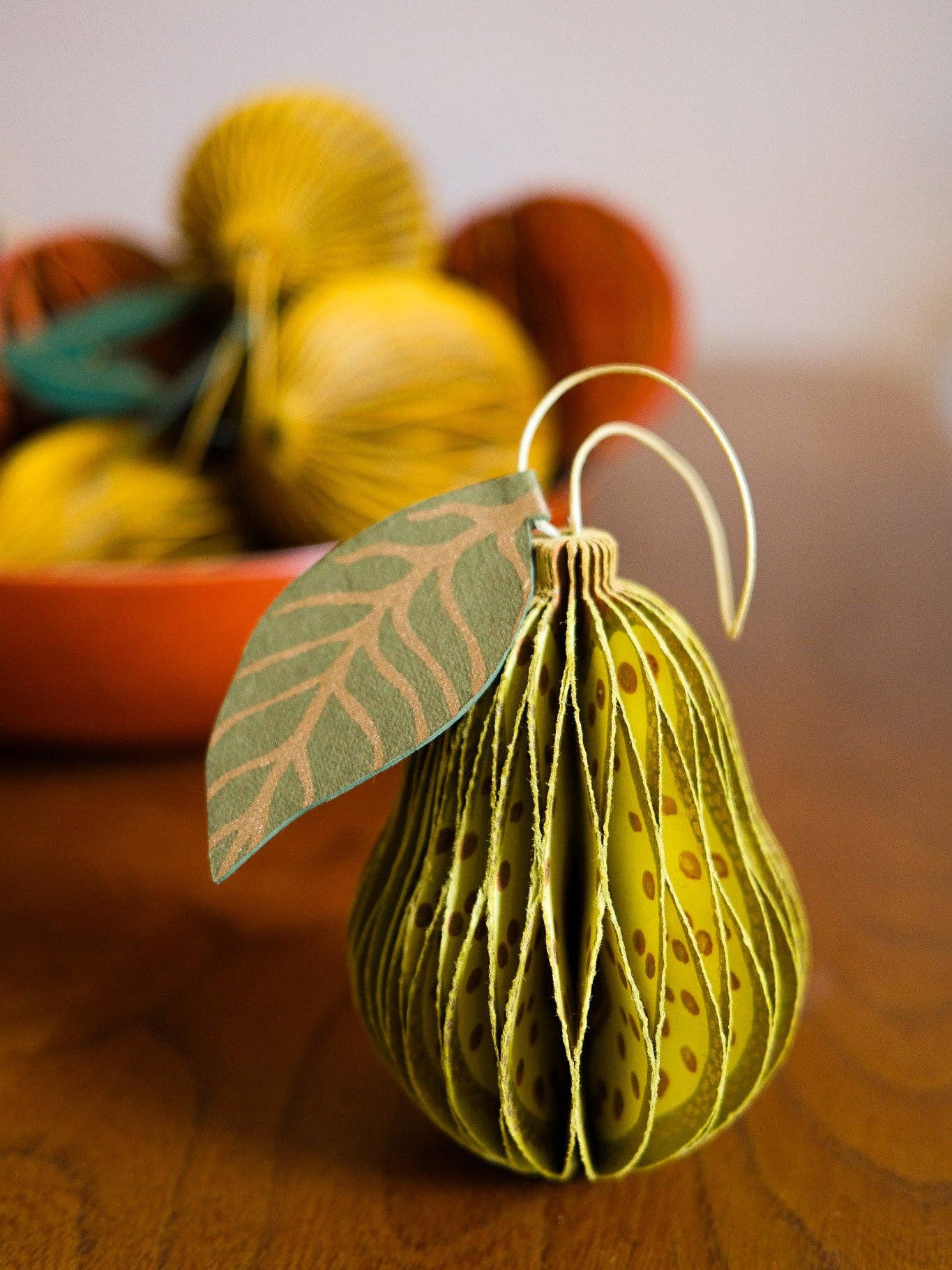 Pear Honeycomb Ornament