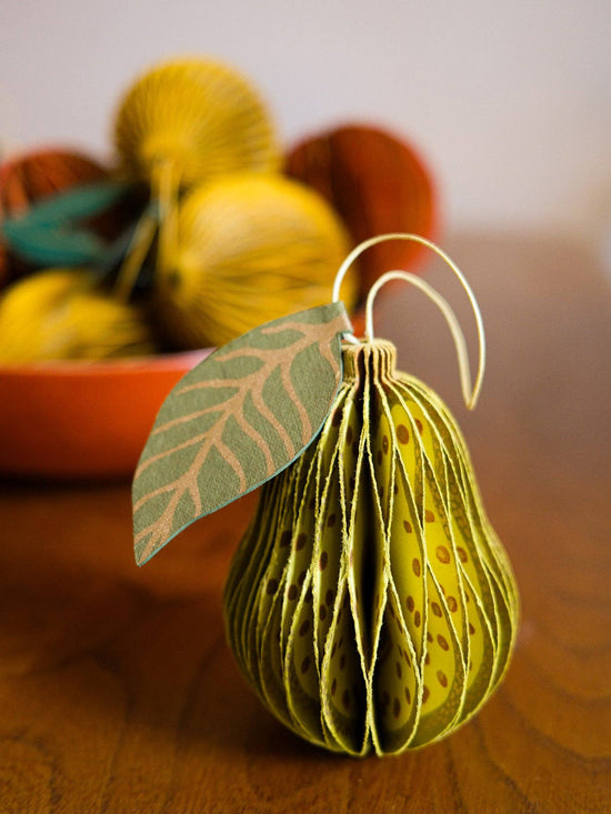 Pear Honeycomb Ornament