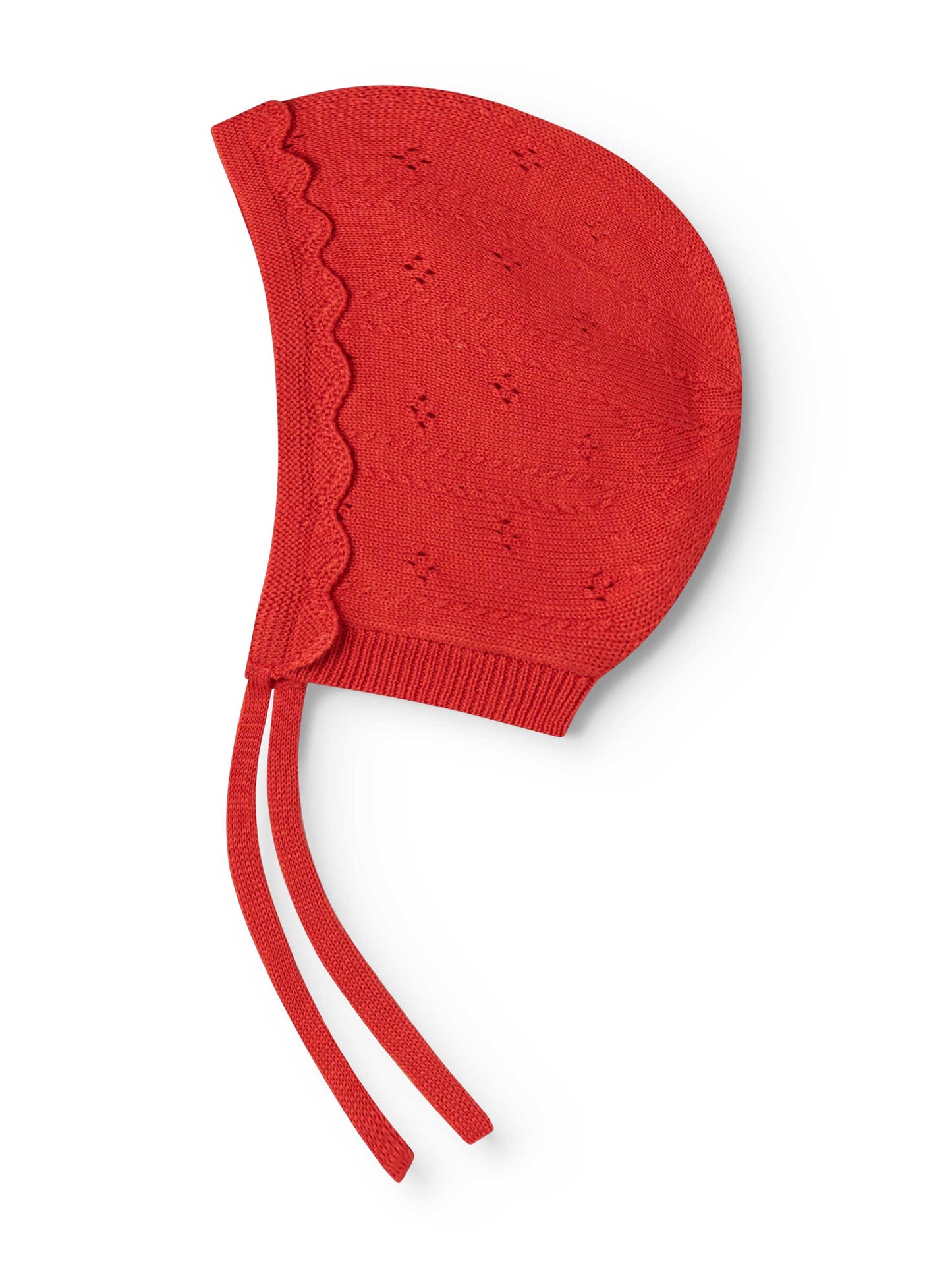 Red Axa Pointelle Bonnet