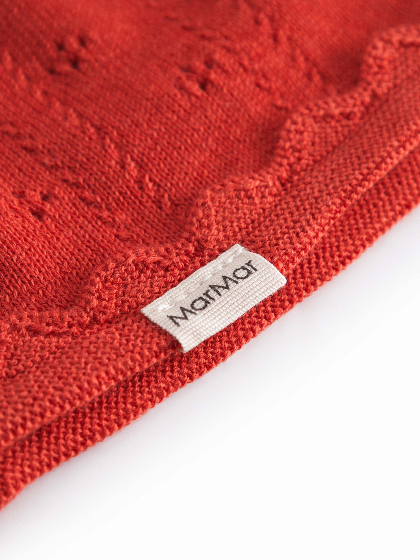 Red Axa Pointelle Bonnet