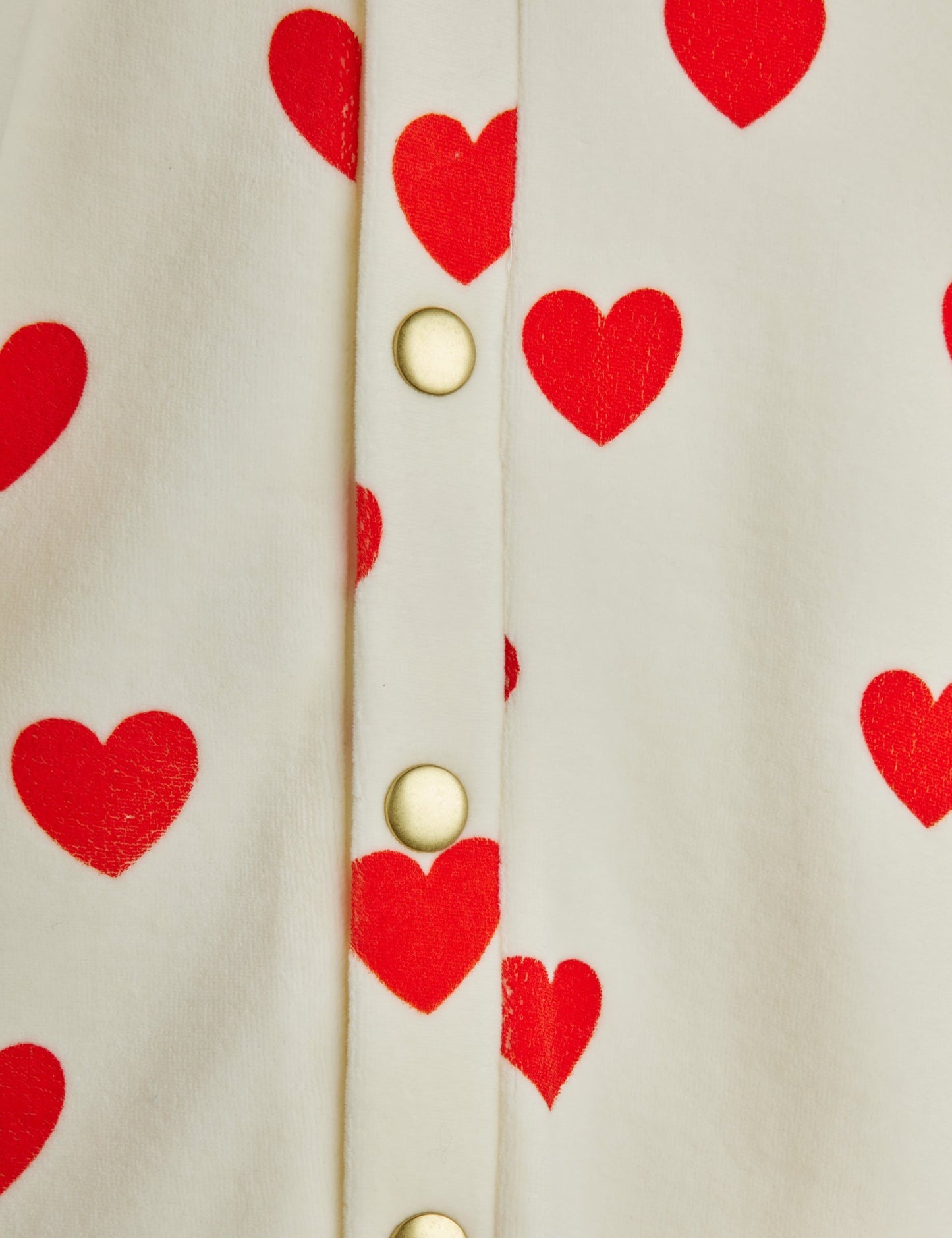 Hearts AOP Velour Baby Jumpsuit