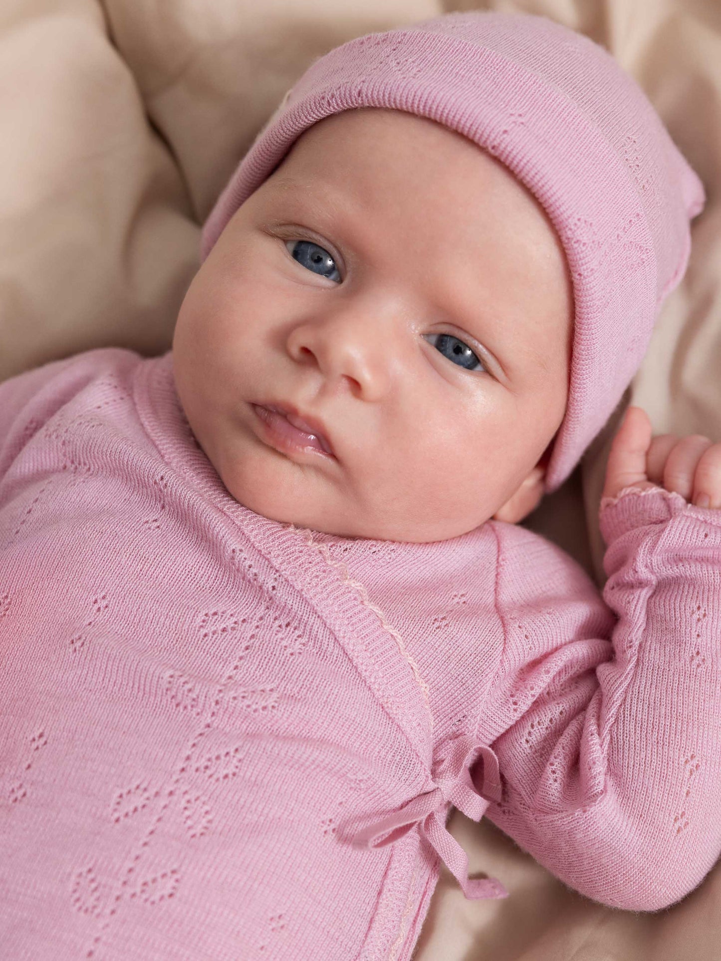 Soft Berry Wool Pointelle Body