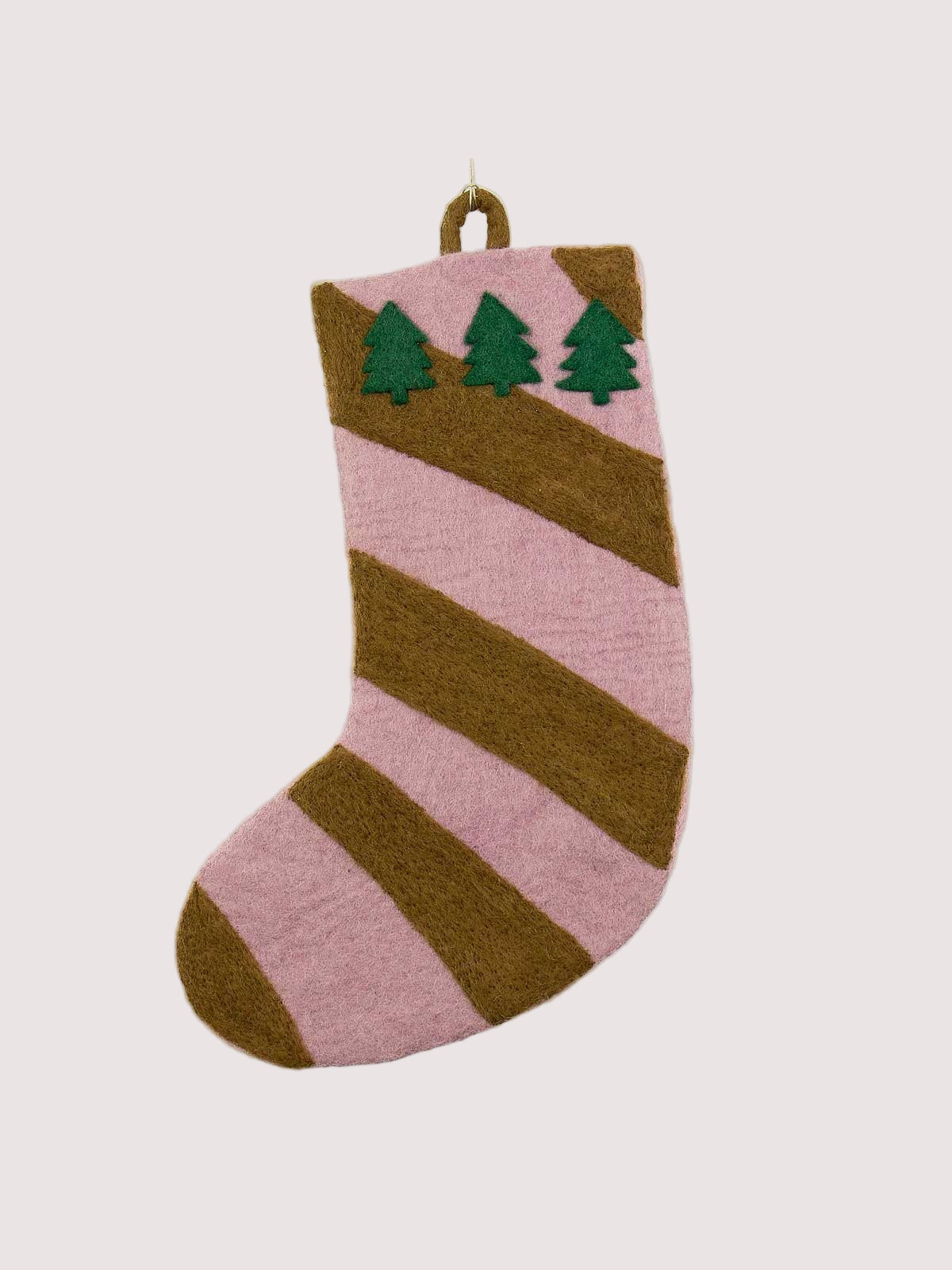 Pink & Brown Christmas Stocking