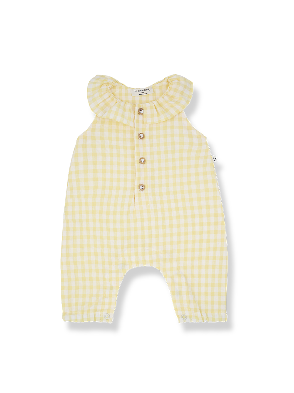 Egina Yellow Gingham Overall