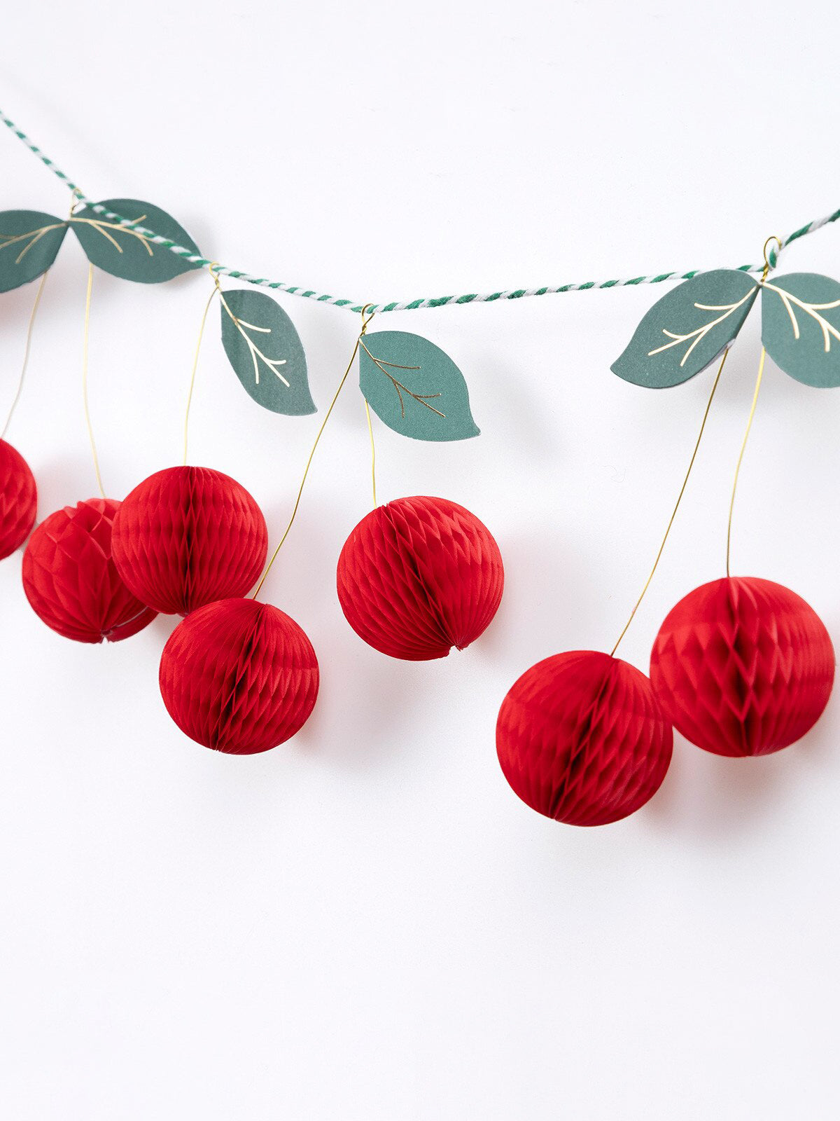 Cherry Honeycomb Garland