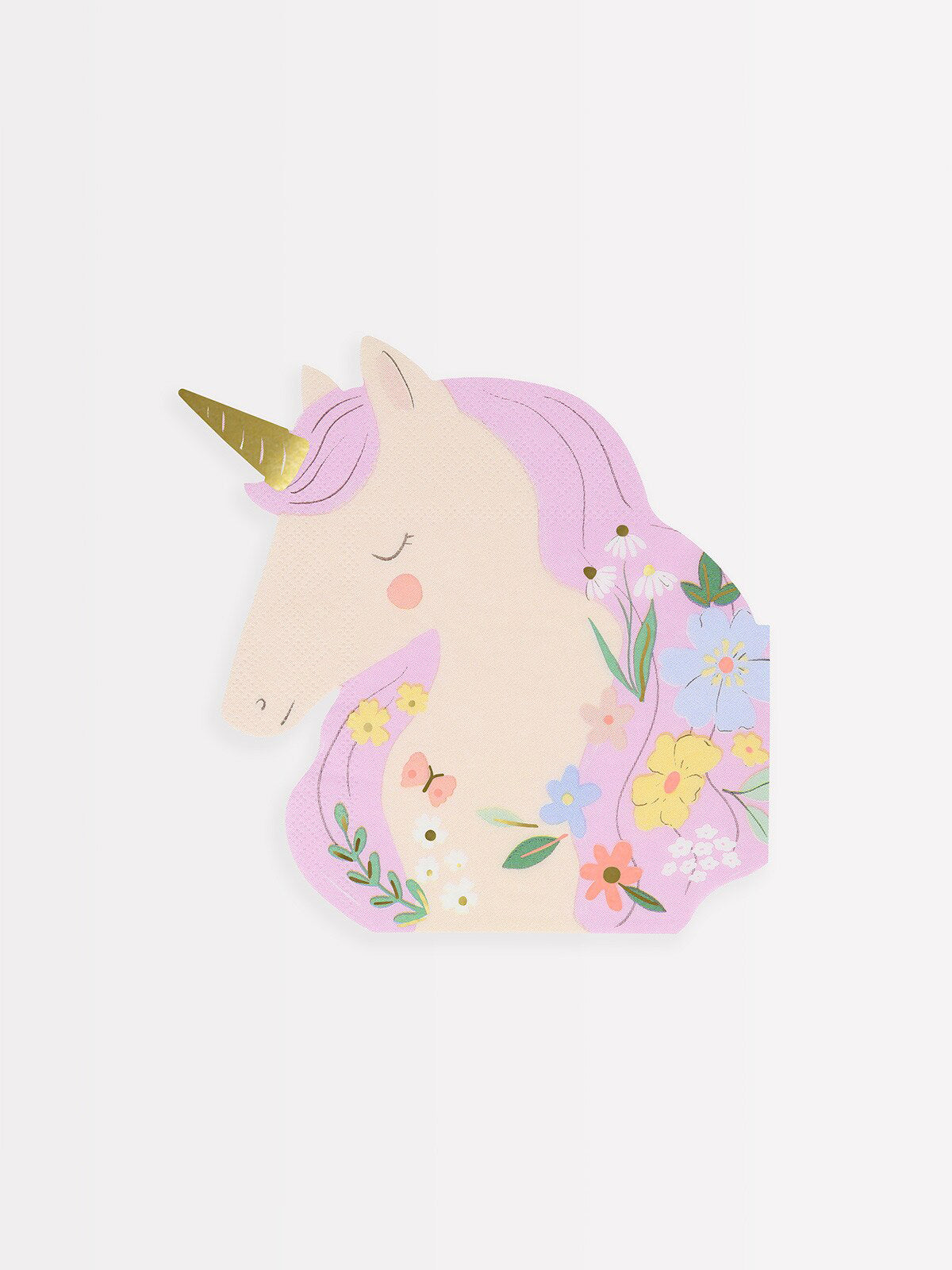 Meadow Unicorns Shaped Napkins