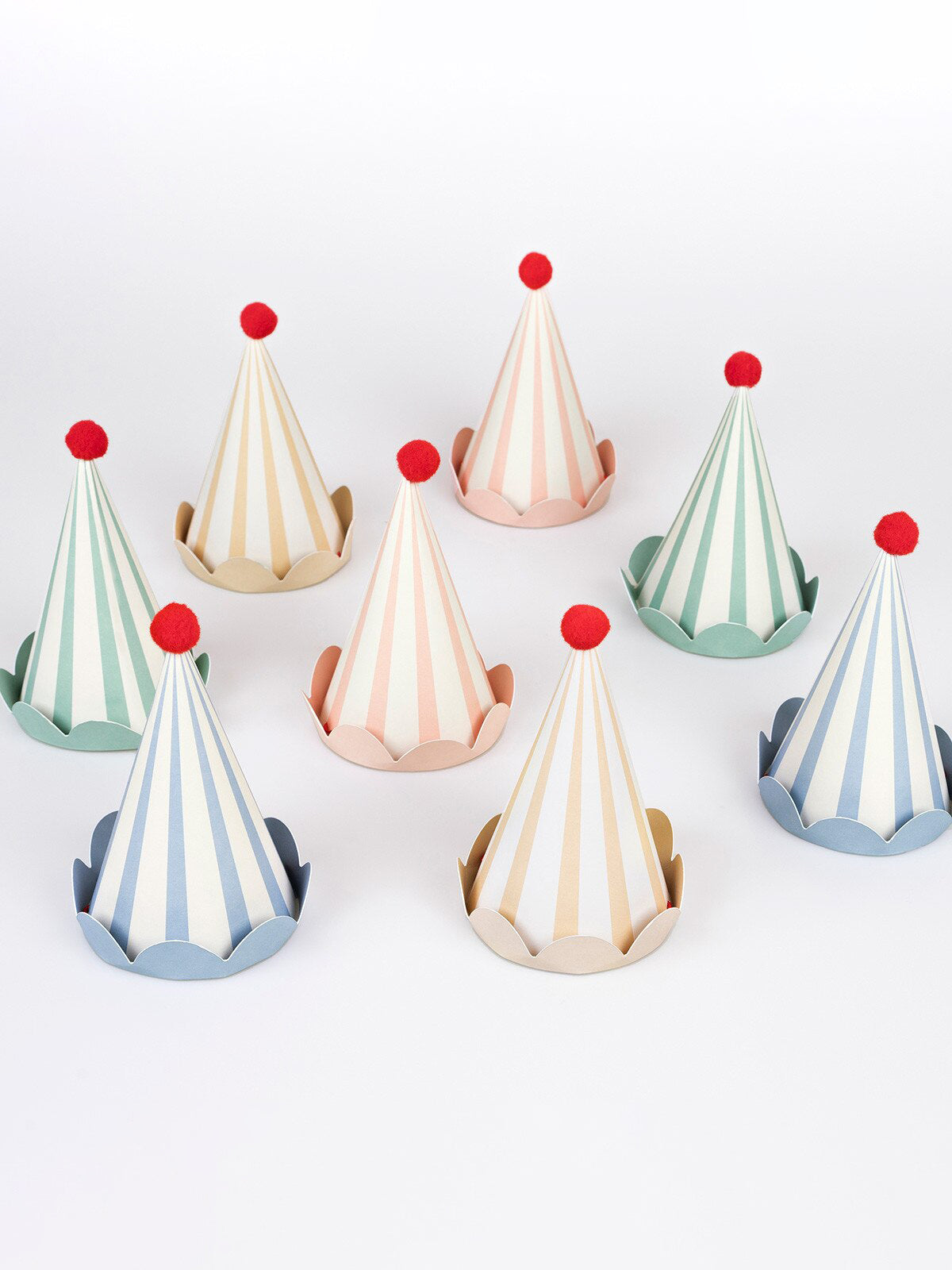 Stripe Pastel Party Hats