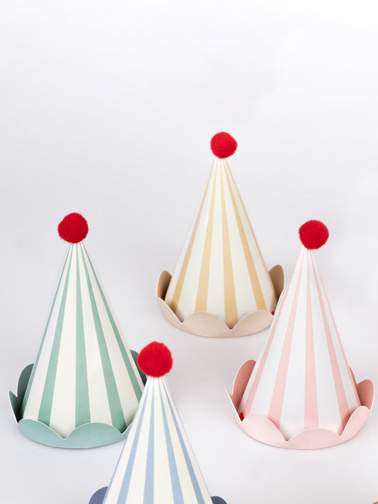 Stripe Pastel Party Hats