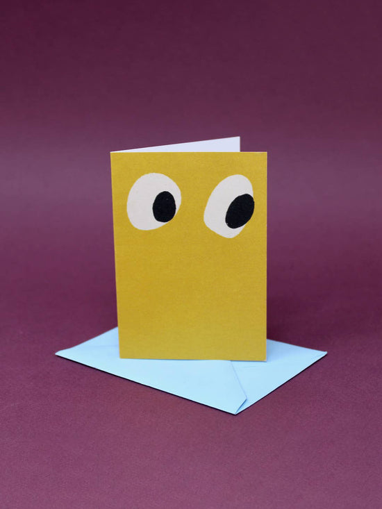 Yellow Googly Eye Mini Card