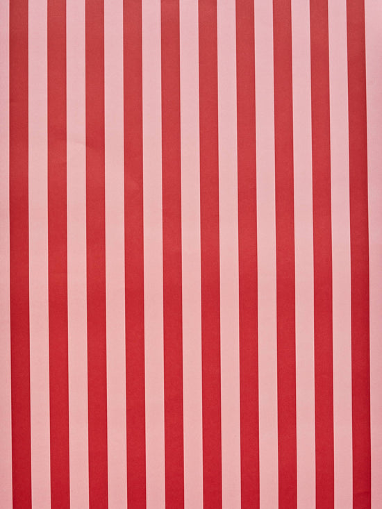 Classic Stripe Gift Wrap Red & Pink