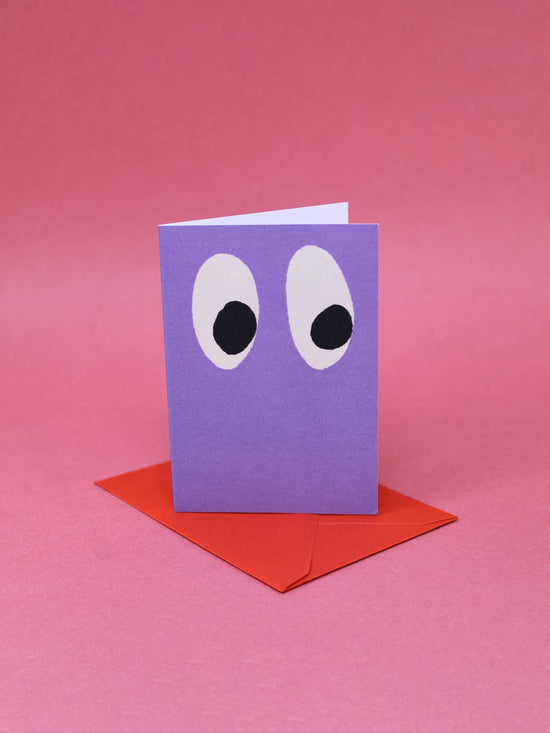 Lilac Googly Eye Mini Card