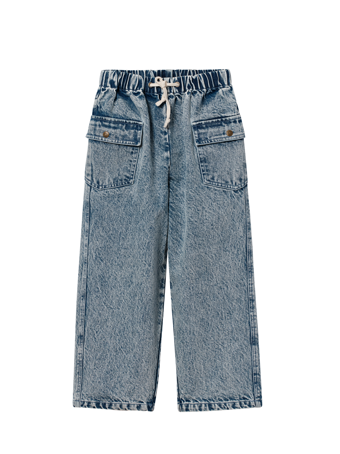 Cargo Pocket Wide Leg Jeans