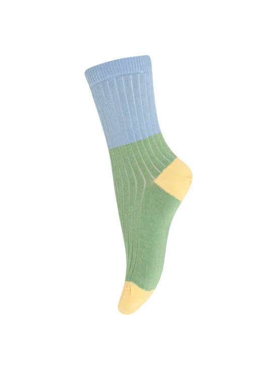 Watercress Block Colour Socks