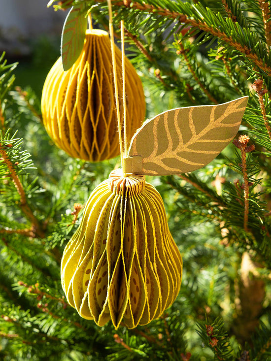 Pear Honeycomb Ornament