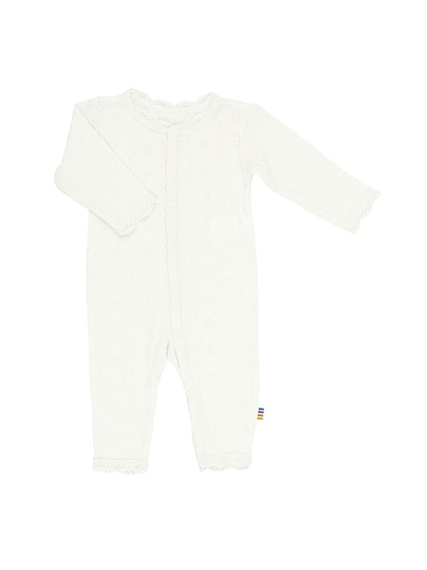 Off White Wool & Silk Sleepsuit