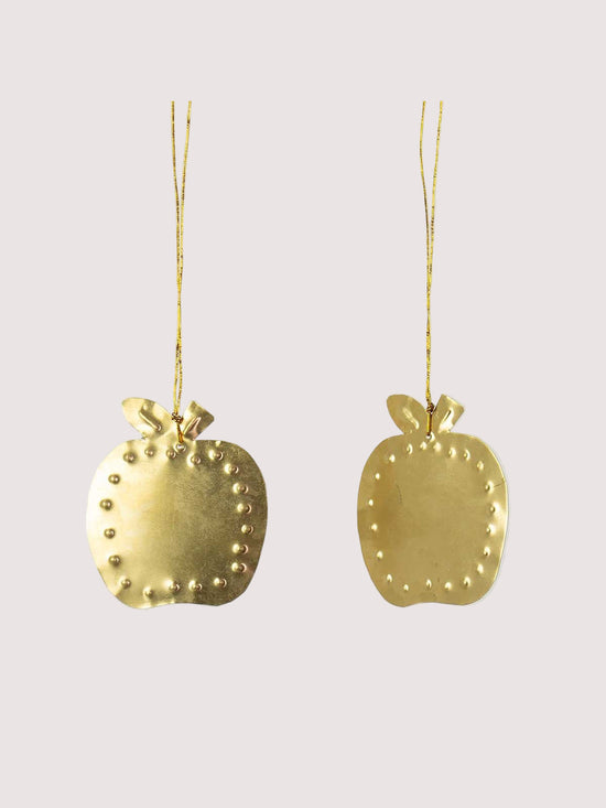 Golden Apple Christmas Ornaments