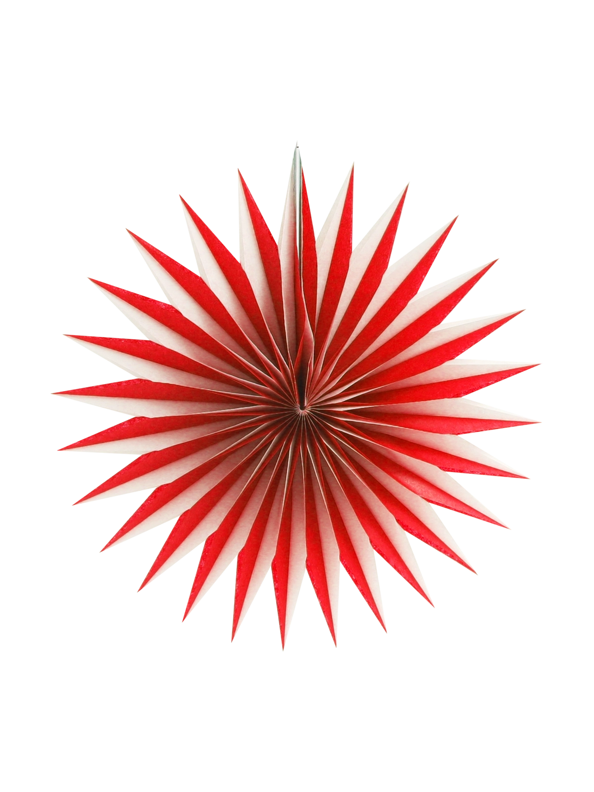 Red & White Pointed Fan Decoration