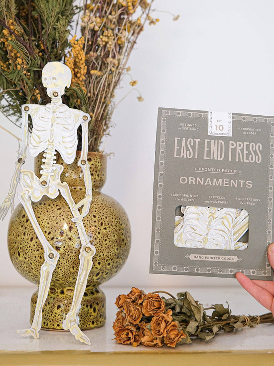 Dancing Skeletons Paper Ornaments
