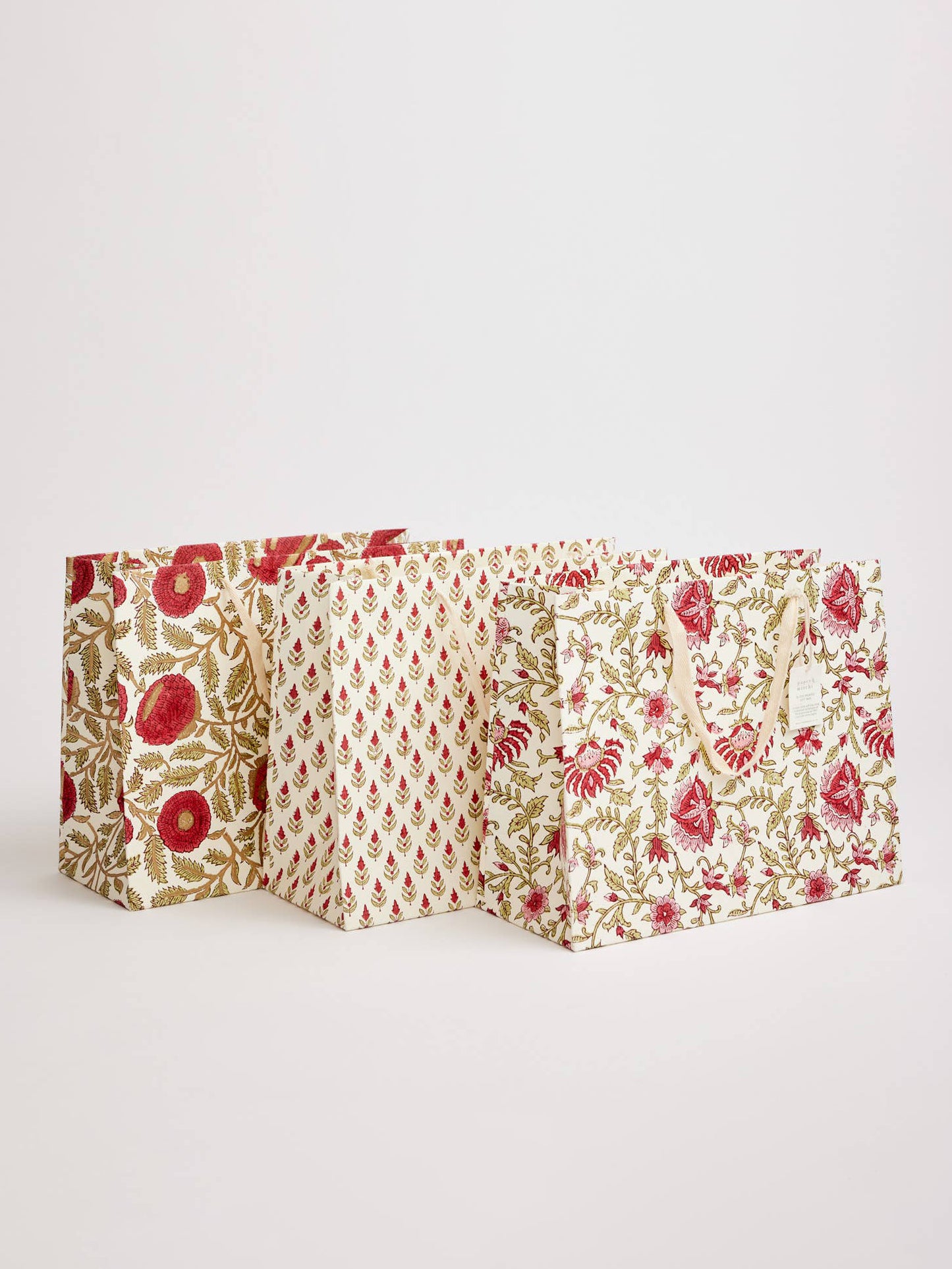 Buti Scarlet Hand Block Printed Gift Bag