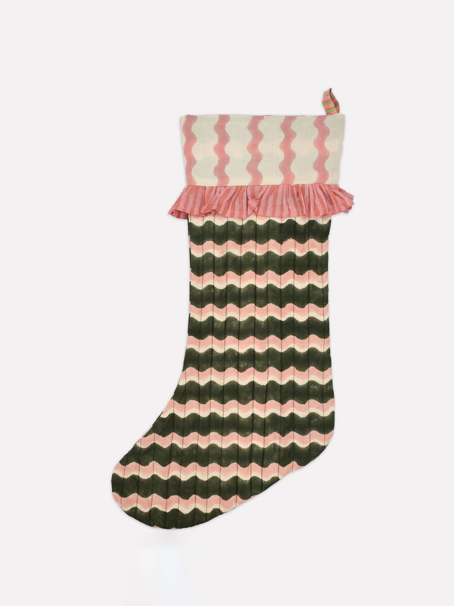Fern Whirly Christmas Stocking