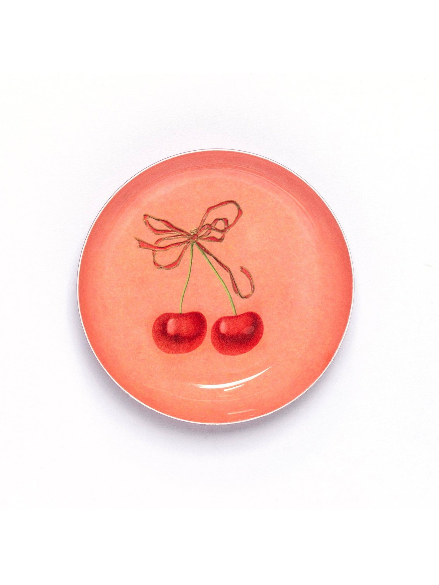 Cherries Enamel Printed Tray