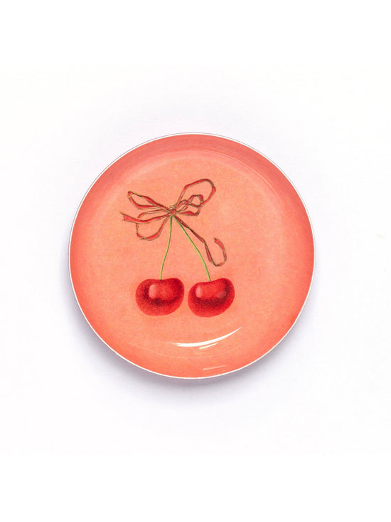 Cherries Enamel Printed Tray